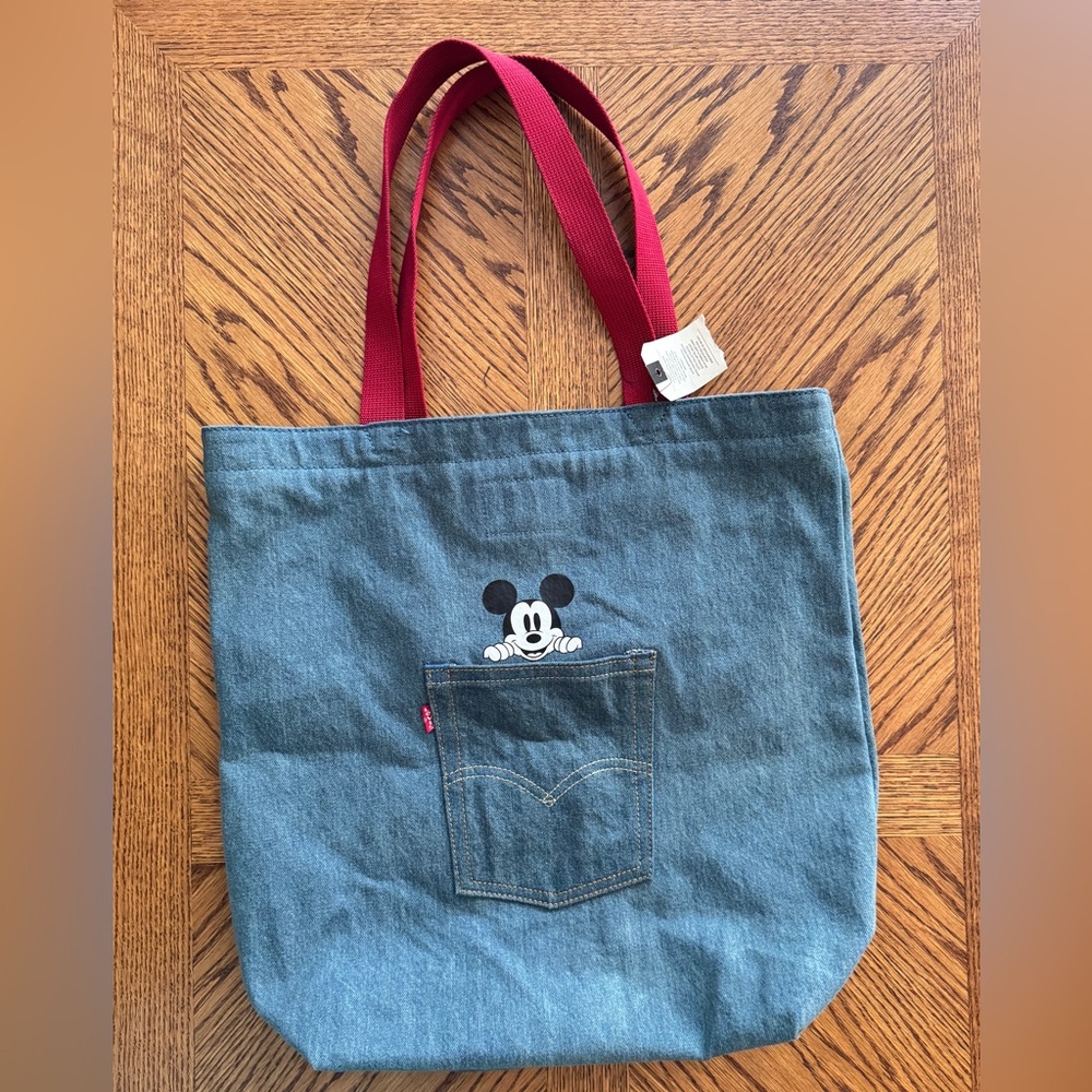 NWT LEVI'S® X DISNEY MICKEY MOUSE BACK POCKET TOTE BAG